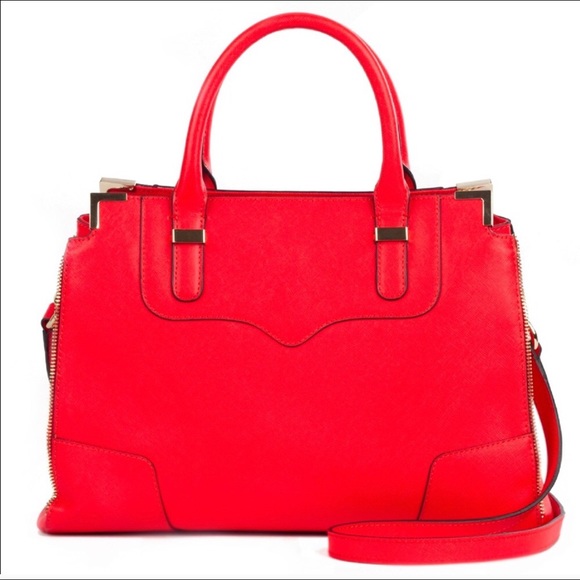 Rebecca Minkoff Handbags - Rebecca Minkoff Amorous Saffiano Coral Red Bag